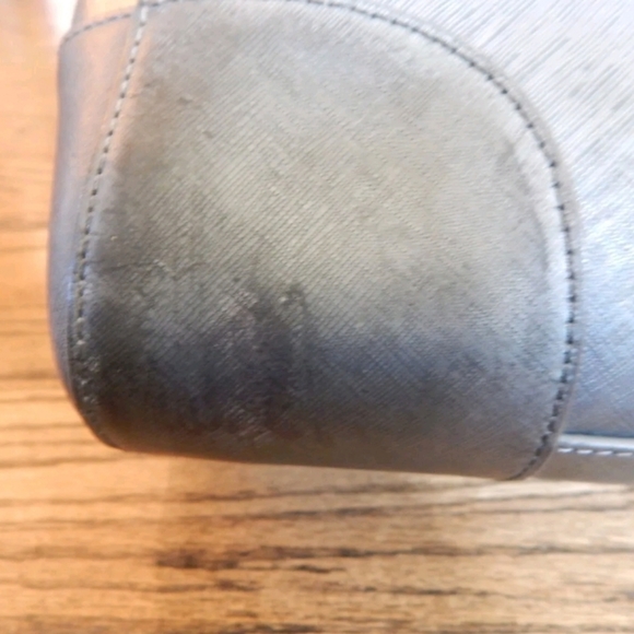 Tory Burch blue/grey stephano Robinson tote bag. - Picture 13 of 15